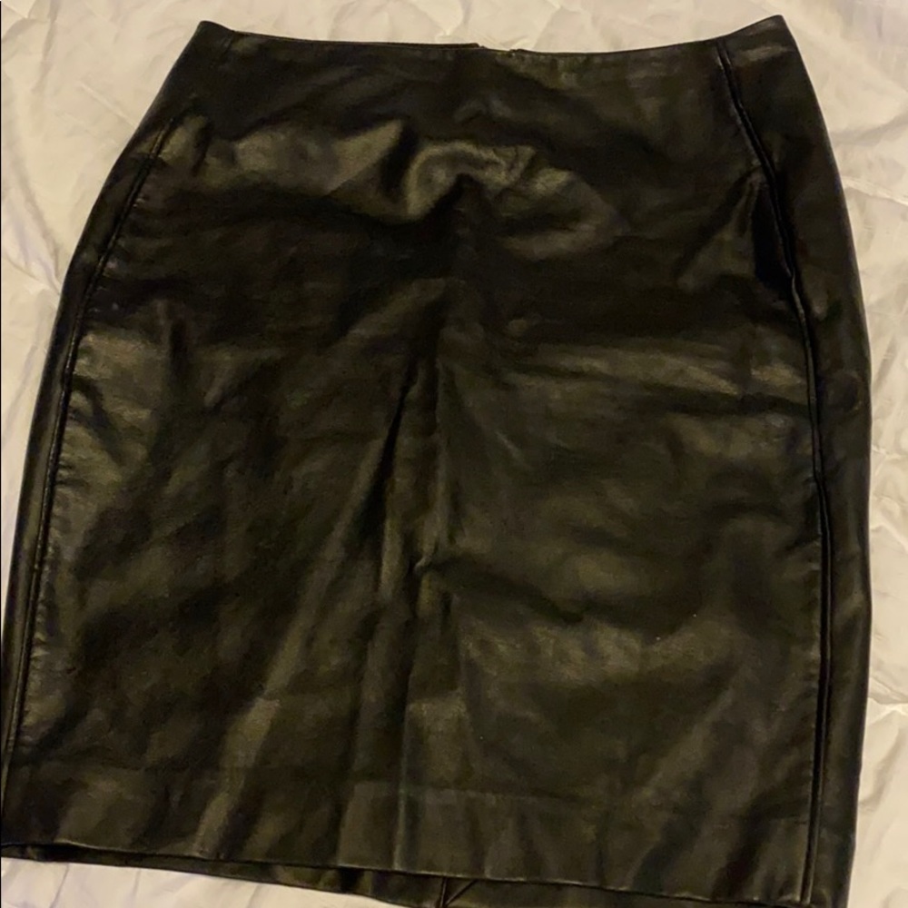 Pleather black women’s skirt